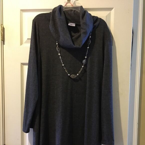 Serra Dresses & Skirts - Serra long sleeves knit dress cowl neck size XL